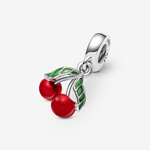 Asymmetrical Cherry Fruit Dangle Charm Pandora Jewellery South Africa