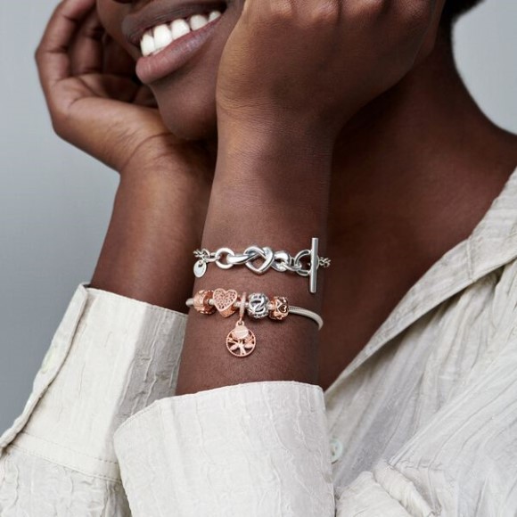 Band Of Hearts Clip Charm Pandora Jewellery South Africa Rose Gold Plated