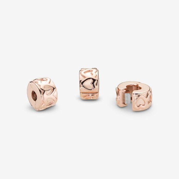 Band Of Hearts Clip Charm Pandora Jewellery South Africa Rose Gold Plated