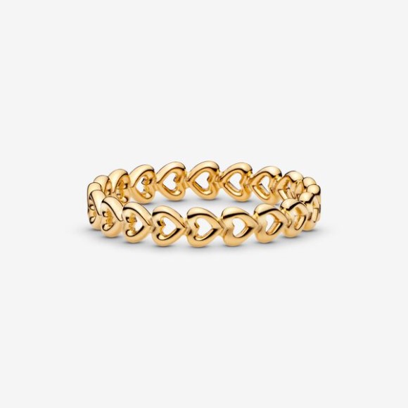 Band Of Hearts Ring-Final Sale Pandora Jewellery South Africa Gold Plated