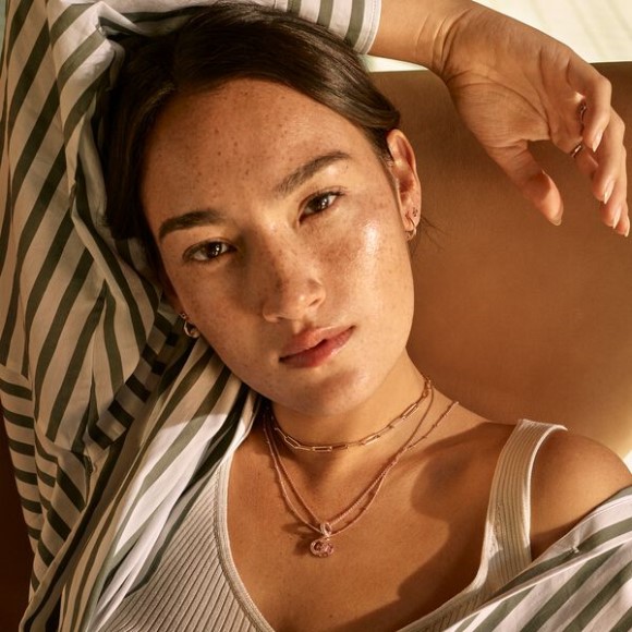 Beaded Chain Necklace-Final Sale Pandora Jewellery South Africa Rose Gold Plated