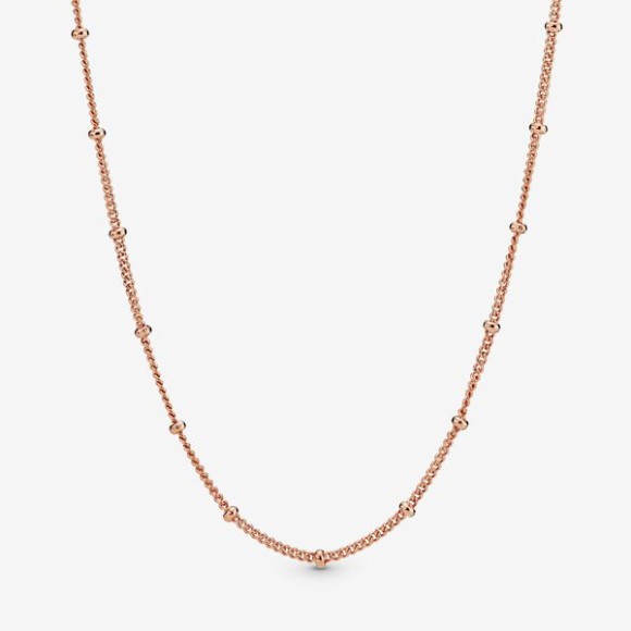 Beaded Chain Necklace-Final Sale Pandora Jewellery South Africa Rose Gold Plated