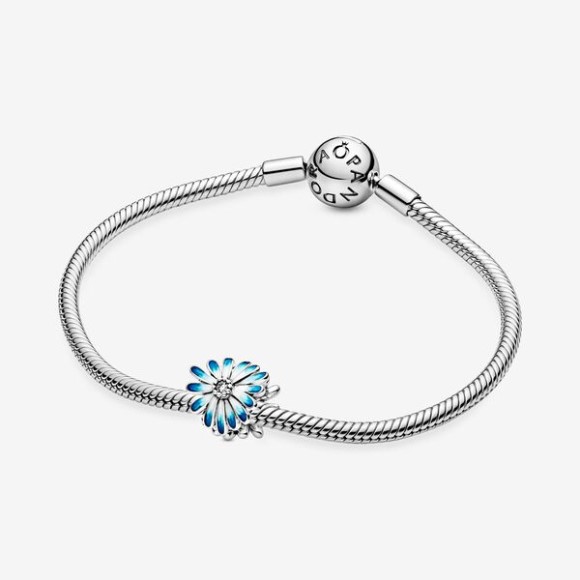 Blue Daisy Flower Charm Pandora Jewellery South Africa Sterling Silver