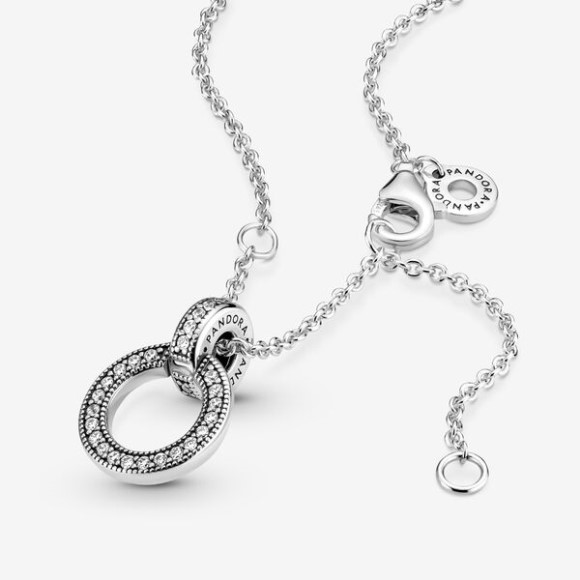 Double Circle Pendant Necklace Pandora Jewellery South Africa