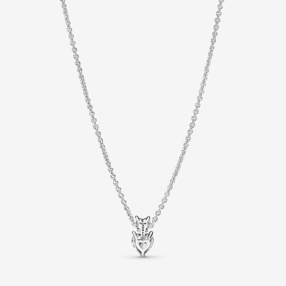 Double Heart Pendant Sparkling Collier Necklace Pandora Jewellery South Africa