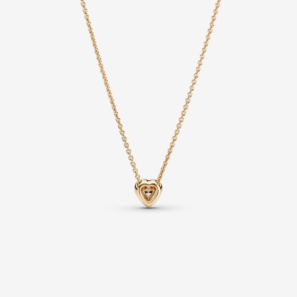 Elevated Heart Necklace Pandora Jewellery South Africa Gold