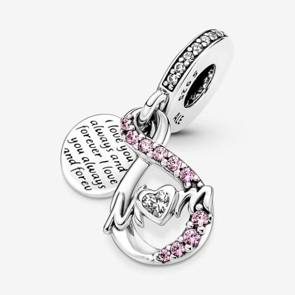 Mom Infinity Pave Double Dangle Charm Pandora Jewellery South Africa