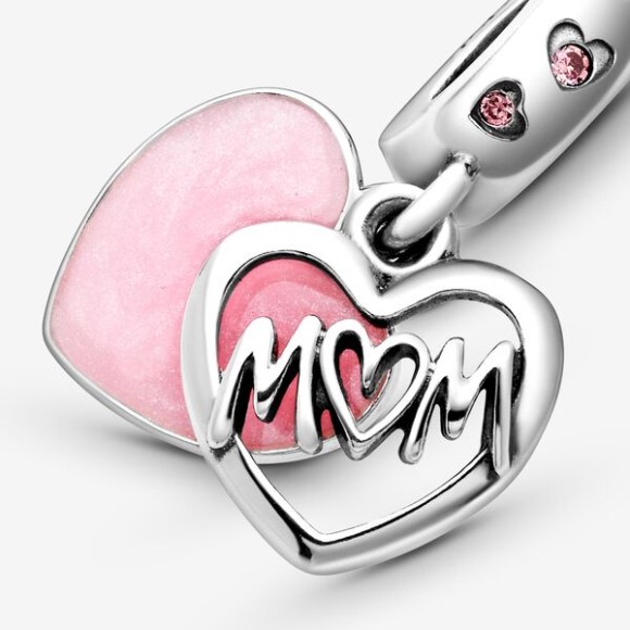 Mom Script Heart Dangle Charm Pandora Jewellery South Africa