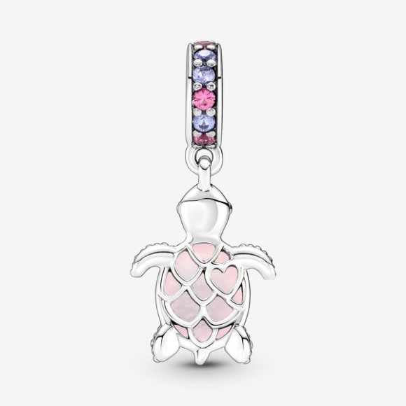 Murano Glass Pink Sea Turtle Dangle Charm Pandora Jewellery South Africa