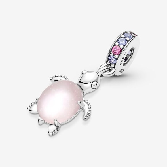 Murano Glass Pink Sea Turtle Dangle Charm Pandora Jewellery South Africa