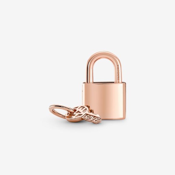 Padlock Key Dangle Charm Pandora Jewellery South Africa Rose Gold Plated