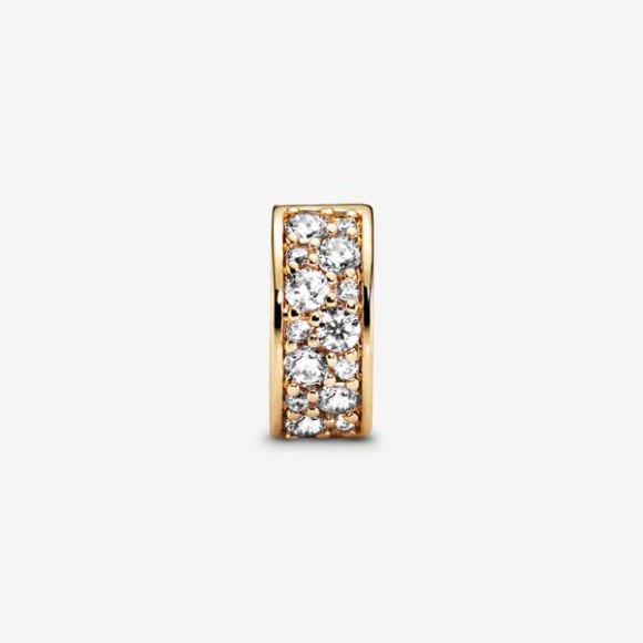 Pandora Jewellery South Africa Clear Pave Clip Charm Gold Plated