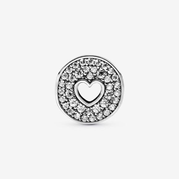 Pave And Heart Anniversary Charm Pandora Jewellery South Africa Sterling Silver