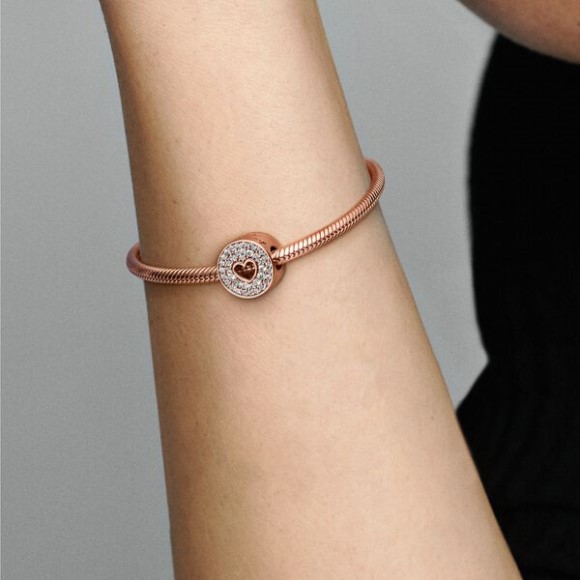 Pave Heart Anniversary Charm Pandora Jewellery South Africa Rose Gold Plated