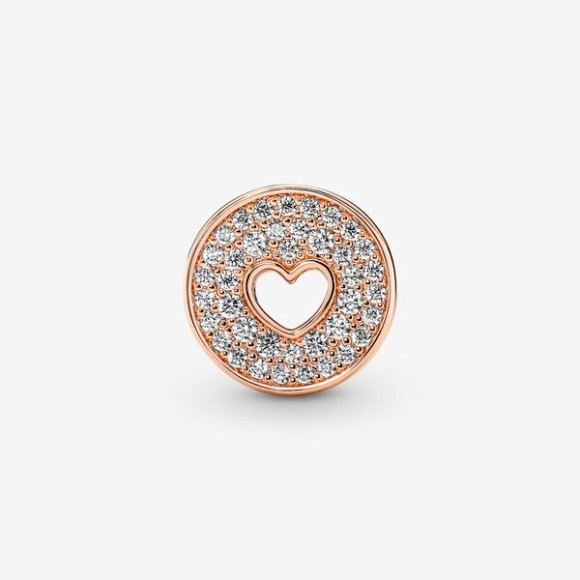 Pave Heart Anniversary Charm Pandora Jewellery South Africa Rose Gold Plated