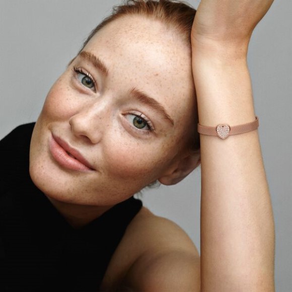 Pave Heart Clip Charm Pandora Jewellery South Africa Rose Gold Plated