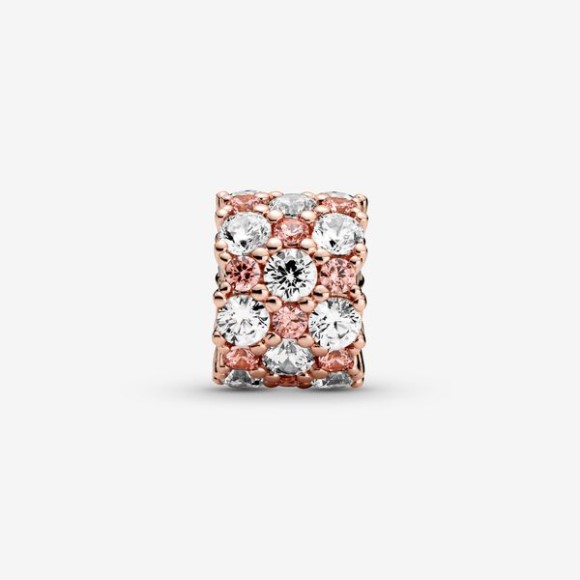 Pink Clear Sparkle Charm Pandora Jewellery South Africa Rose Gold Plated