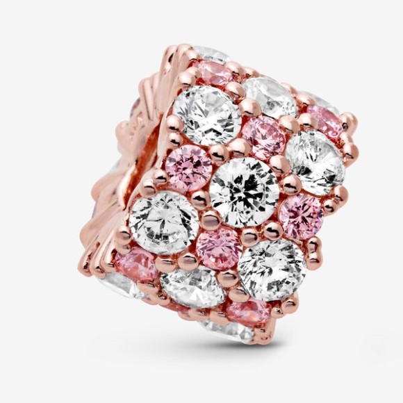 Pink Clear Sparkle Charm Pandora Jewellery South Africa Rose Gold Plated