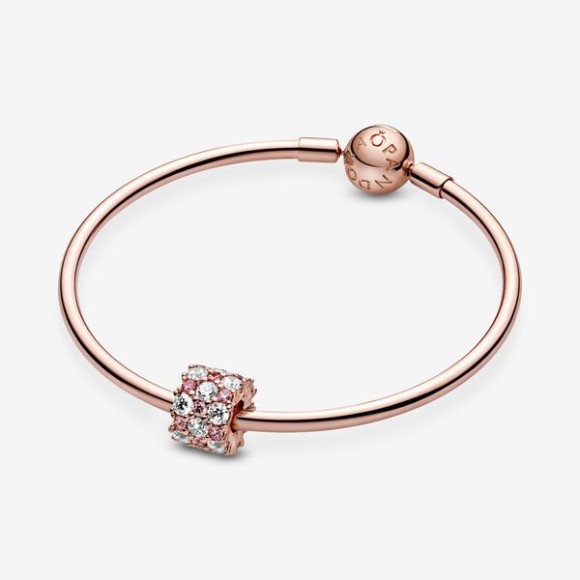 Pink Clear Sparkle Charm Pandora Jewellery South Africa Rose Gold Plated
