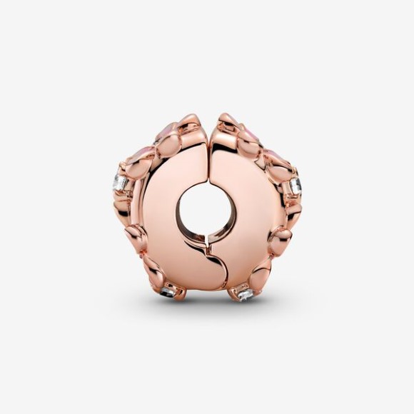 Pink Daisy Spacer Clip Charm Pandora Jewellery South Africa Rose Gold Plated