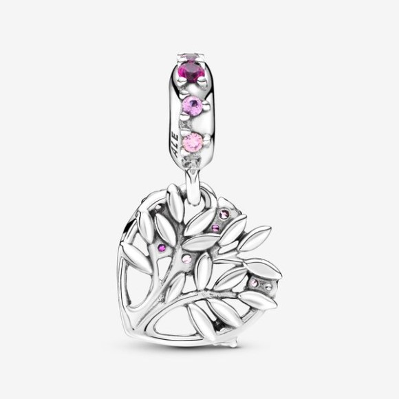 Pink Heart Family Tree Dangle Charm Pandora Jewellery South Africa