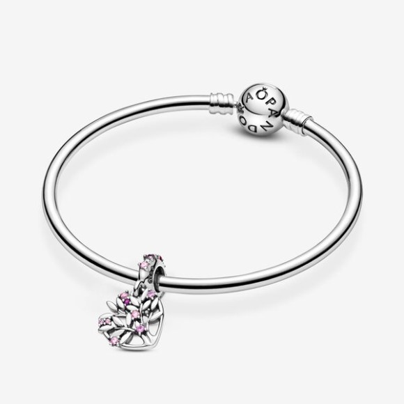 Pink Heart Family Tree Dangle Charm Pandora Jewellery South Africa