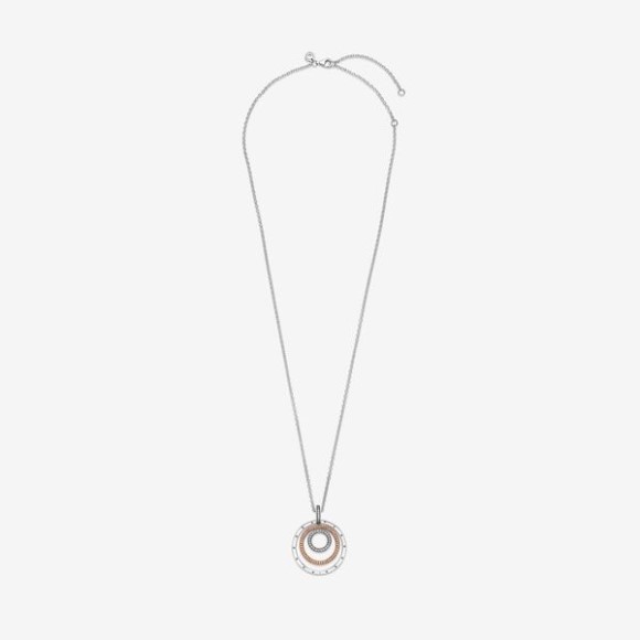 Two-Tone Circles Pendant Necklace Pandora Jewellery South Africa