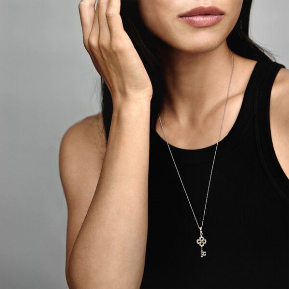 Two-Tone Key Flower Necklace-Final Sale Pandora Jewellery South Africa