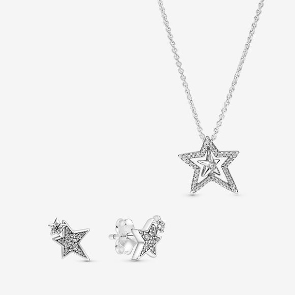 Sparkling Asymetric Star Jewelry Gift Set Pandora Jewellery South Africa