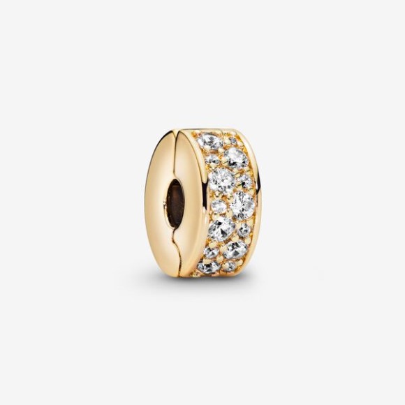 Pandora Jewellery South Africa Clear Pave Clip Charm Gold Plated