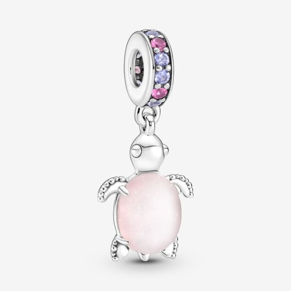 Murano Glass Pink Sea Turtle Dangle Charm Pandora Jewellery South Africa