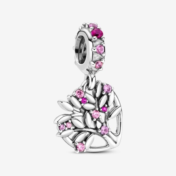 Pink Heart Family Tree Dangle Charm Pandora Jewellery South Africa
