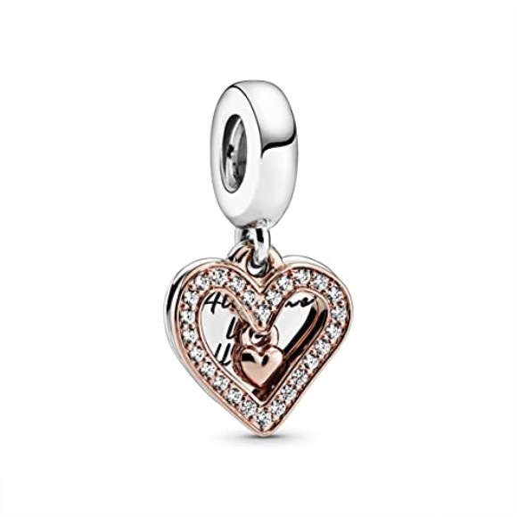Pandora Jewellery South Africa Rose Gold Sparkling Freehand Heart Dangle Charm