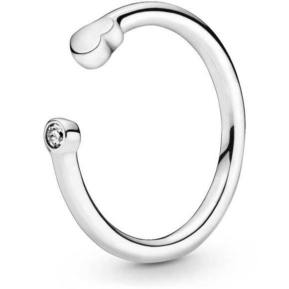 Pandora Jewellery South Africa Sterling Silver with Cubic Zirconia Polished Heart Open Ring